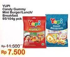 Promo Harga YUPI Candy Gummy Breakfast, Gummy Lunch, Mini Burger 95 gr - Indomaret
