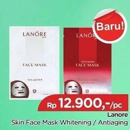 Promo Harga Lanore Skin Face Mask Whitening/Antiaging  - TIP TOP