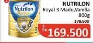 Promo Harga NUTRILON Royal 3 Susu Pertumbuhan Madu, Vanila 800 gr - Alfamidi