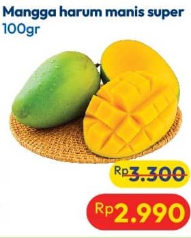 Promo Harga Mangga Harum Manis Super per 100 gr - Hypermart
