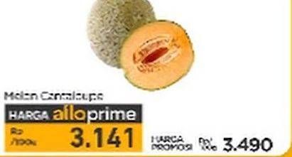 Promo Harga Melon Cantaloupe per 100 gr - Carrefour