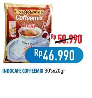 Promo Harga Indocafe Coffeemix 3in1 per 30 sachet 20 gr - Hypermart