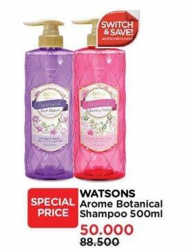 Promo Harga Watsons Arome Botanical Shampoo 500 ml - Watsons