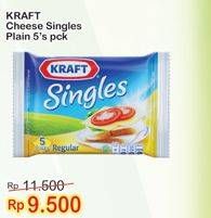 Promo Harga KRAFT Singles Cheese Plain 5 pcs - Indomaret