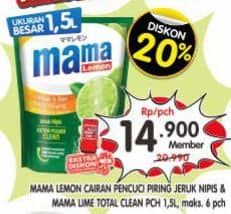 Promo Harga Mama Lemon/Mama Lime Cairan Pencuci Piring  - Superindo