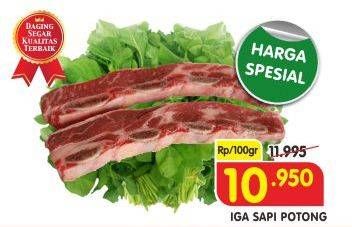 Promo Harga Iga Sapi Potong per 100 gr - Superindo