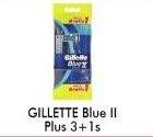Promo Harga GILLETTE Blue II Plus 4 pcs - Alfamart