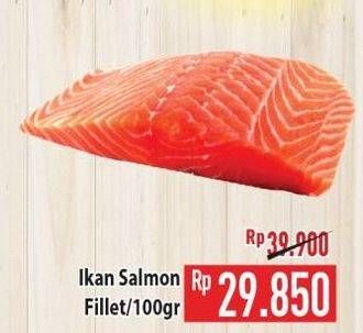 Promo Harga Salmon Fillet per 100 gr - Hypermart