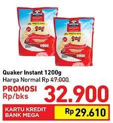 Promo Harga Quaker Oatmeal 1200 gr - Carrefour