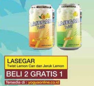 Promo Harga Lasegar Twist Larutan Penyegar Lemon, Orange Lemon 320 ml - Yogya
