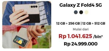 Promo Harga Samsung Galaxy Z Fold4 12GB + 256GB, 12GB + 512GB  - Erafone