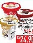 Promo Harga Campina Ice Cream Cake Series Royal Choco Brownies, Strawberry Cheese Cake, Tiramisu 350 ml - Hypermart