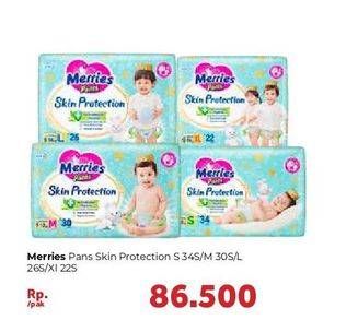Promo Harga Merries Pants Skin Protection L26, M30, S34, XL22 22 pcs - Carrefour