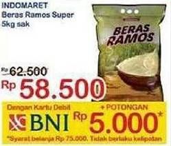 Promo Harga Indomaret Beras Ramos 5 kg - Indomaret