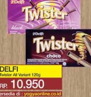 Promo Harga Delfi Twister Wafer Stick All Variants 140 gr - Yogya