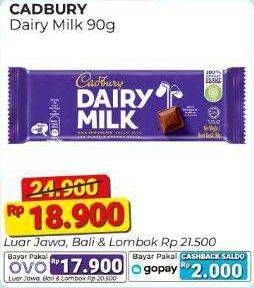 Promo Harga Cadbury Dairy Milk 90 gr - Alfamart