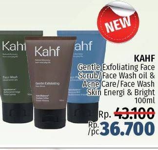 Promo Harga Kahf Face Wash Gentle Exfoliating, Oil And Acne Care, Skin Energizing And Brightening 100 ml - LotteMart