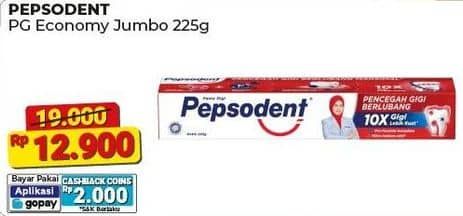 Promo Harga Pepsodent Pasta Gigi Pencegah Gigi Berlubang 225 gr - Alfamart