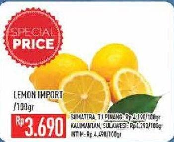 Promo Harga Lemon Import per 100 gr - Hypermart