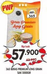 Promo Harga 365 Beras Premium Long Grain 5000 gr - Superindo