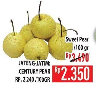 Promo Harga Pear Sweet per 100 gr - Hypermart