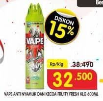 Promo Harga Fumakilla Vape Aerosol Fruity Fresh 600 ml - Superindo