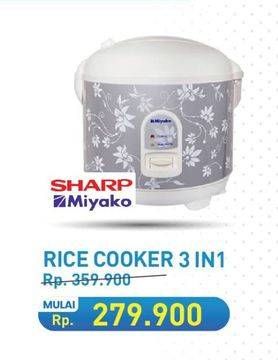 Promo Harga SHARP/ MIYAKO Rice Cooker 3 in 1  - Hypermart