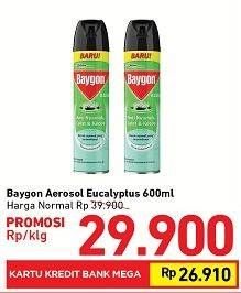 Promo Harga BAYGON Insektisida Spray Eucalyptus 600 ml - Carrefour