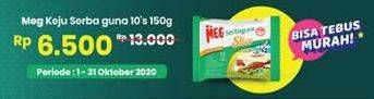 Promo Harga MEG Cheddar Slice per 10 pcs 150 gr - Indomaret