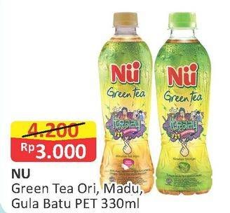 Promo Harga NU Green Tea Gula Batu, Original, Madu 330 ml - Alfamart