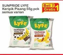 Promo Harga Sunpride Lyfe Cavendish Banana Chips All Variants 55 gr - Indomaret