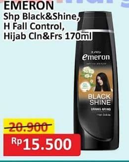 Promo Harga Emeron Shampoo Black Shine, Hair Fall Control 170 ml - Alfamart