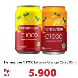 Promo Harga HEMAVITON C1000 Orange, Lemon 330 ml - Carrefour