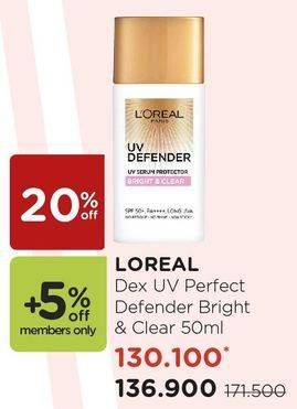 Promo Harga LOREAL Dex UV Defender 50 ml - Watsons