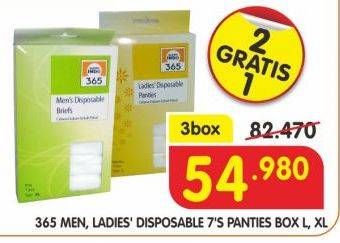 Promo Harga 365 Men's / Ladie's Disposable Panties  - Superindo