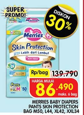 Promo Harga Merries Pants Skin Protection M50, L44, XL42, XXL34 34 pcs - Superindo