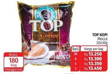 Promo Harga Top Coffee Kopi per 20 sachet 30 gr - Lotte Grosir