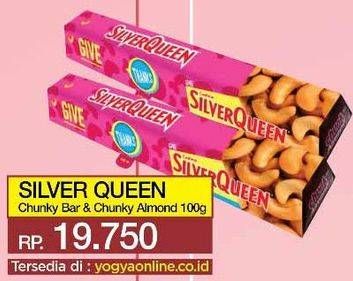 Promo Harga SILVER QUEEN Chunky Bar Almond 100 gr - Yogya