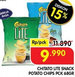 Promo Harga Chitato Lite Snack Potato Chips 68 gr - Superindo