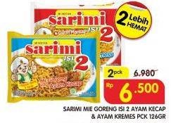 Promo Harga SARIMI Mi Goreng Isi 2 Ayam Kecap, Ayam Kremess per 2 pcs 125 gr - Superindo