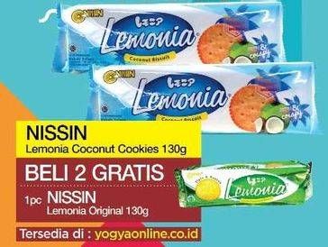 Promo Harga NISSIN Cookies Lemonia Coconut per 2 pouch 130 gr - Yogya