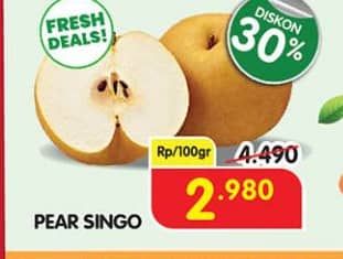 Promo Harga Pear Singo RRC per 100 gr - Superindo