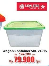 Promo Harga LION STAR Wagon Container VC-15 50000 ml - Hari Hari