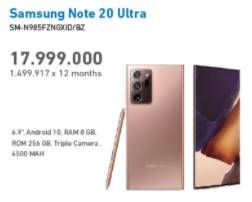 Promo Harga SAMSUNG Galaxy Note 20 Ultra  - Electronic City
