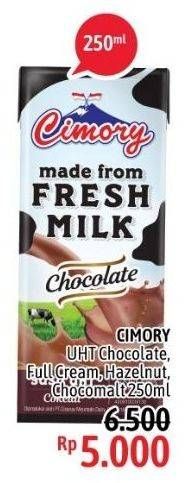 Promo Harga CIMORY Fresh Milk Chocolate, Full Cream, Hazelnut, Chocomalt 250 ml - Alfamidi
