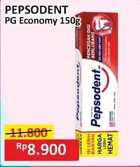 Promo Harga Pepsodent Pasta Gigi Pencegah Gigi Berlubang White 150 gr - Alfamart