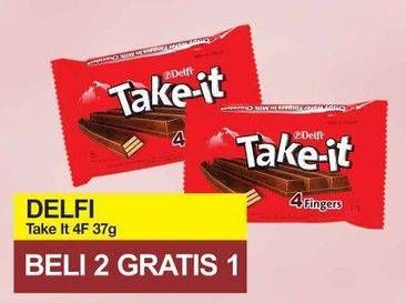 Promo Harga DELFI Take It Wafer 4 Fingers 4 FIngers per 2 pouch 37 gr - Yogya