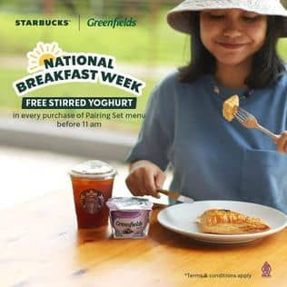 Promo Harga Free Stirred Yoghurt  - Starbucks