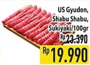 Harga US Gyudon/Shabu Shabu/Sukiyaki
