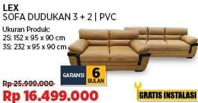 Promo Harga Courts Lex Sofa Dudukan 3 + 2 | PVC  - COURTS